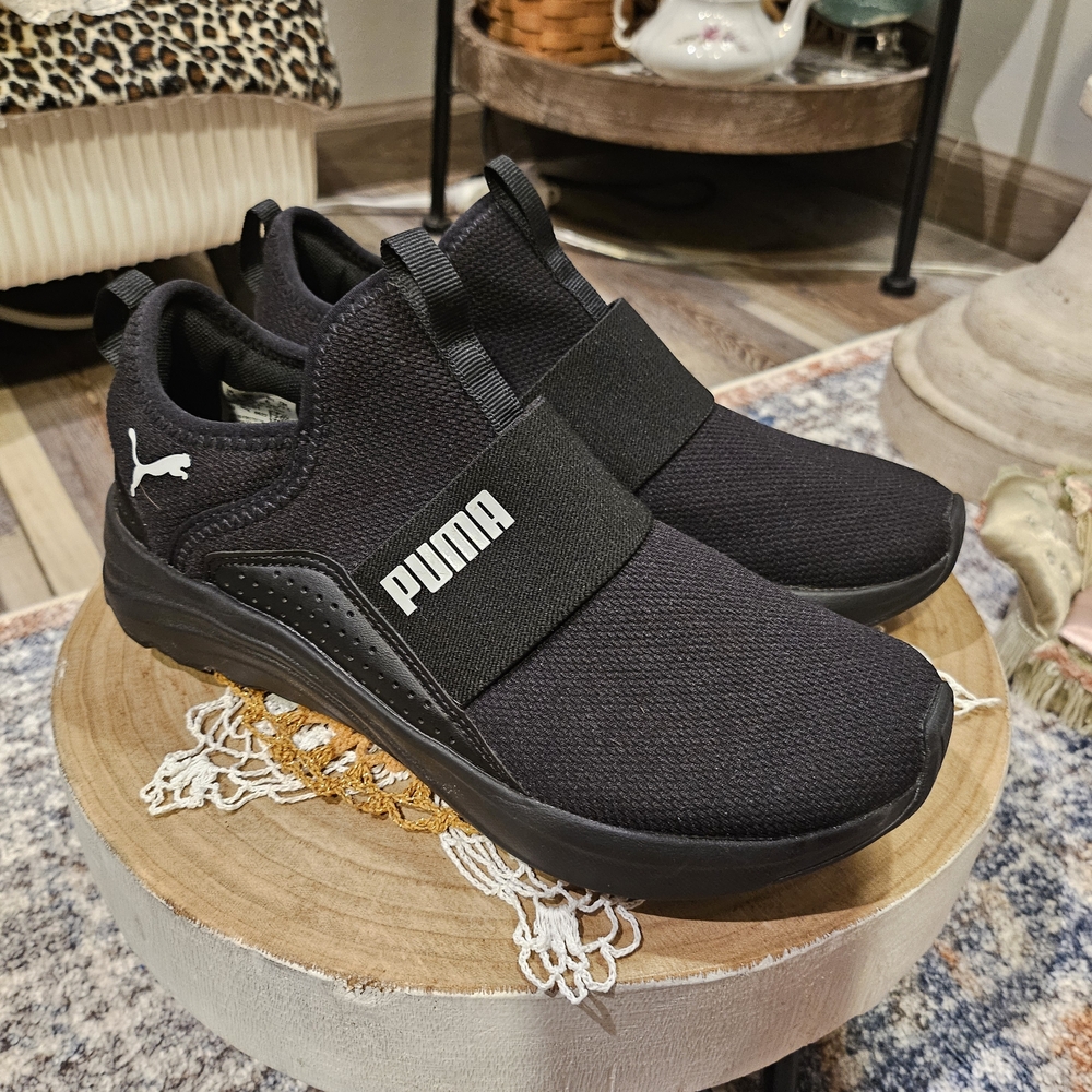 PUMA Black Slip-On Sneakers